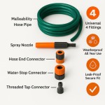 15M20M30M50M Garden Hose Pipe PVC Water Spray Reinforced Heavy Duty Portable Outdoor Hosepipe Fittings 5 Meter